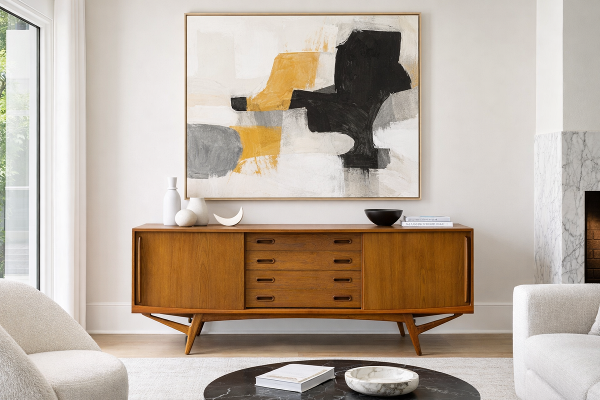 JAW DROPPING Mid Century Modern styled Teak Credenza