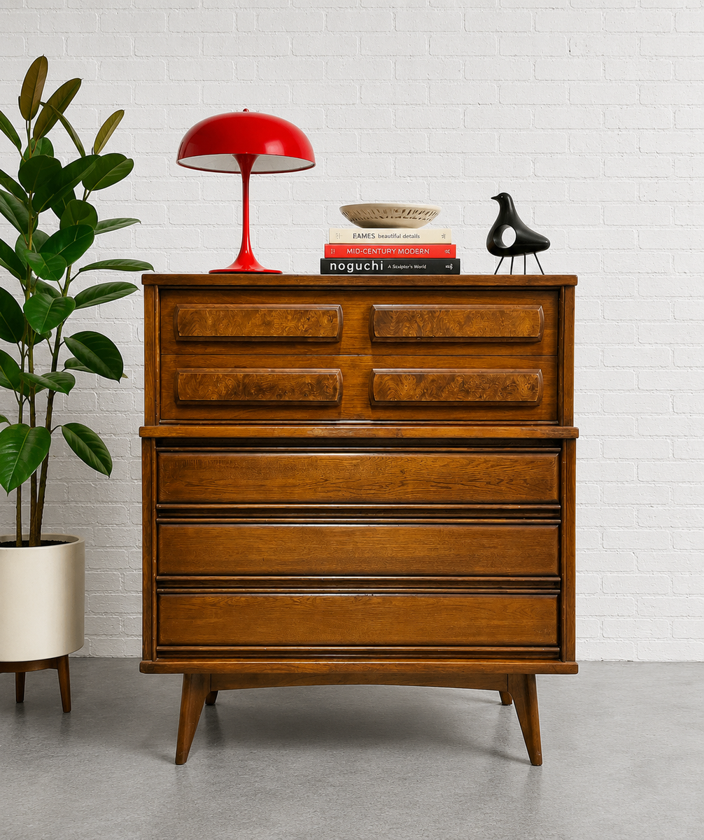 brown mid century modern dresser Hepburne Mid-Century Modern Dresser, Walnut