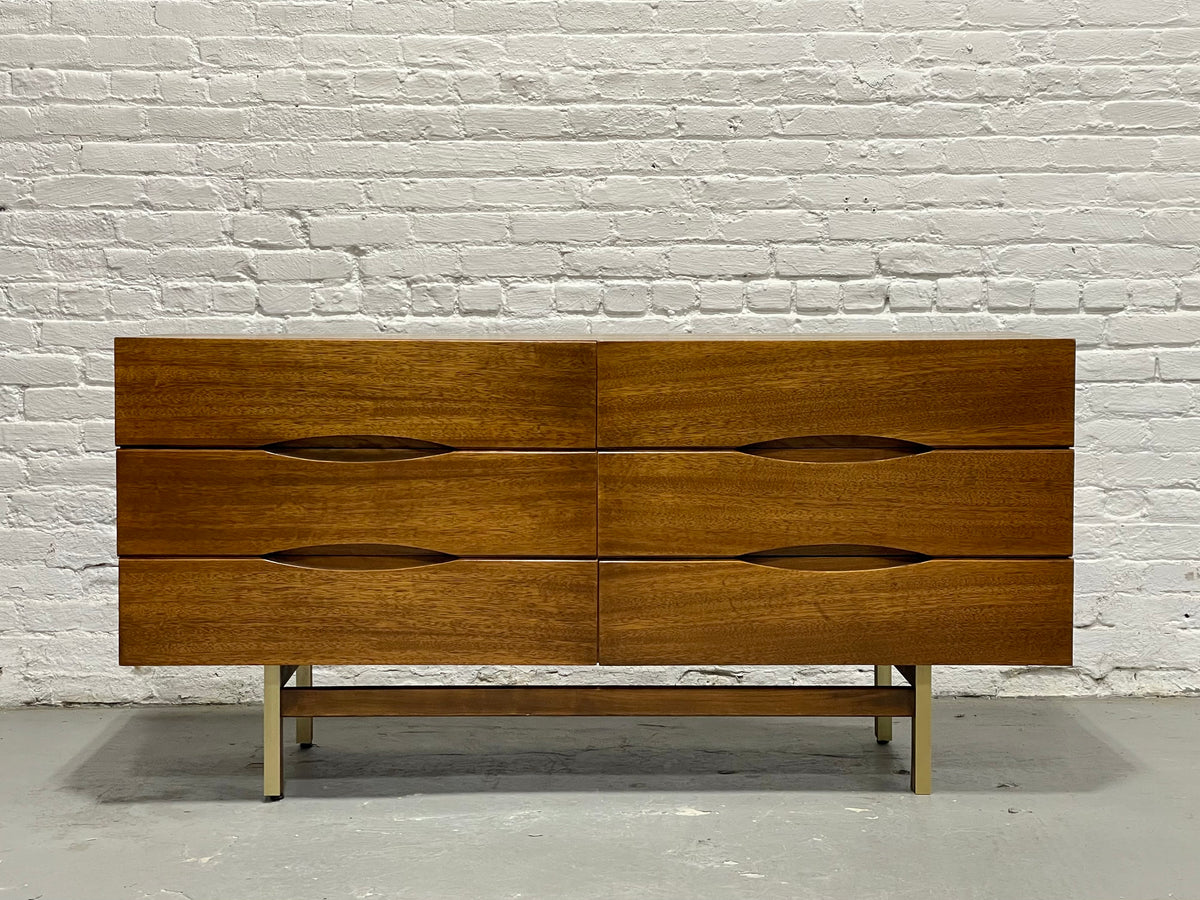 Mid Century MODERN CREDENZA / Double Dresser by American of Martinsvil