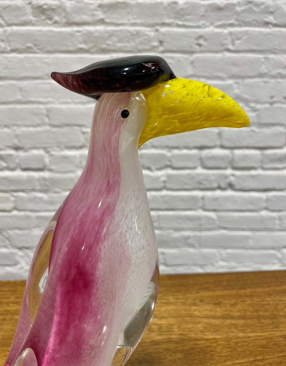 Hand blown MURANO GLASS Toucan Bird Sculpture – Circa60