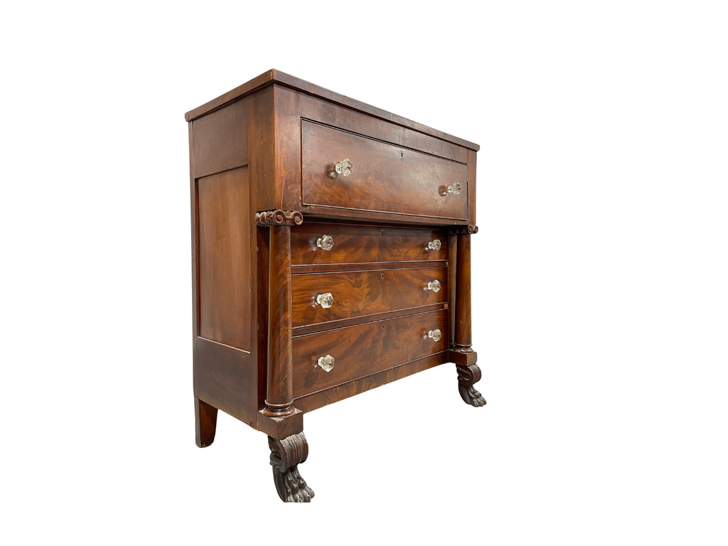 antique empire period mahogany chest dresser