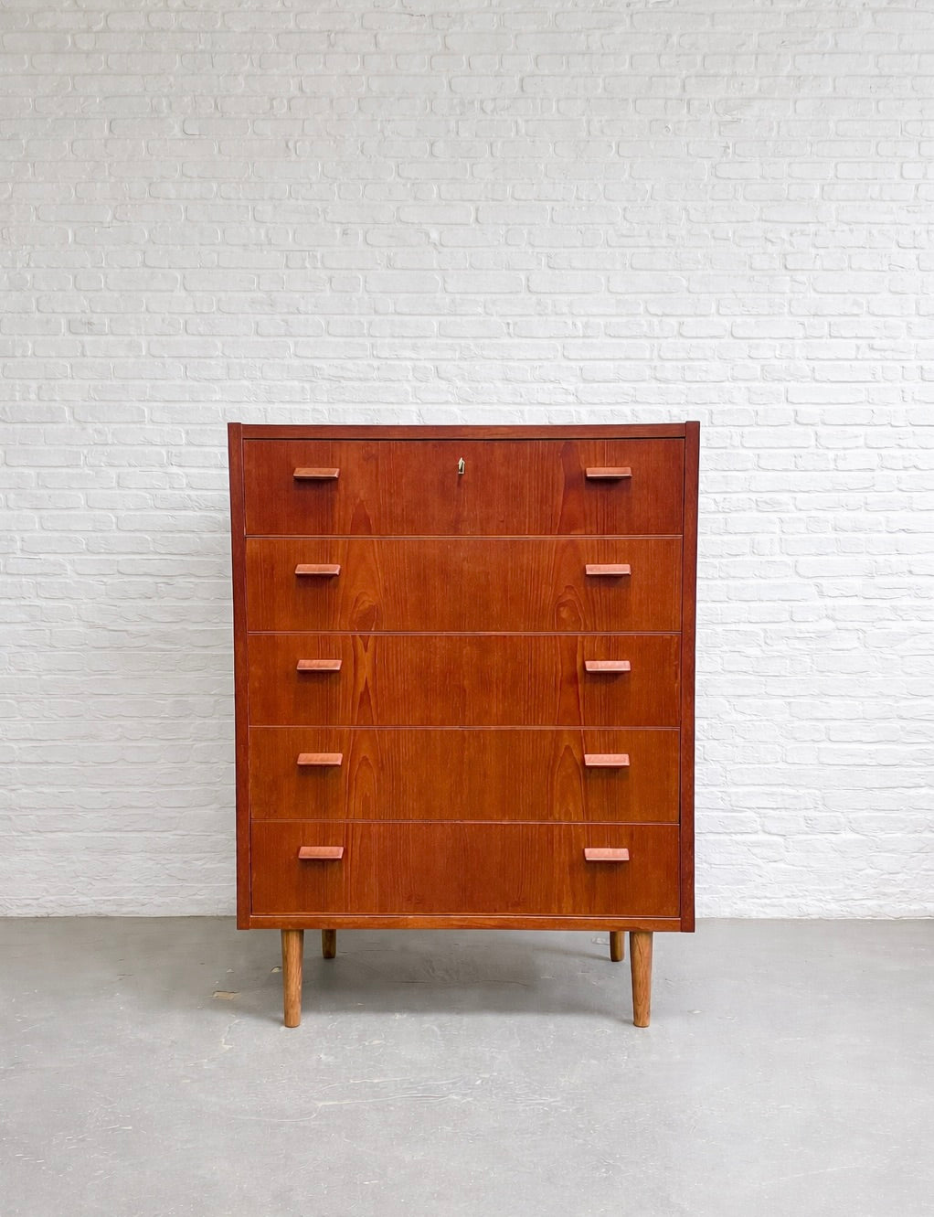 modern danish dresser Mid Century Modern Danish Teak Highboy / Dresser by Poul Volther, c. 1960s