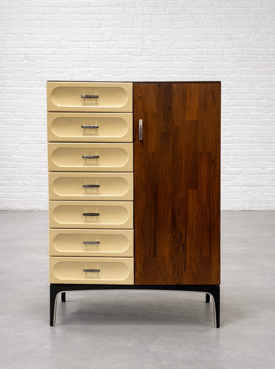 Mid Century Modern Wardrobe Dresser by H.W. Vallieres, Canada, c. 1960s | Rosewood Highboy Armoire Mid Century Modern Wardrobe Dresser by H.W. Vallieres, Canada, c. 1960s | Rosewood Highboy Armoire