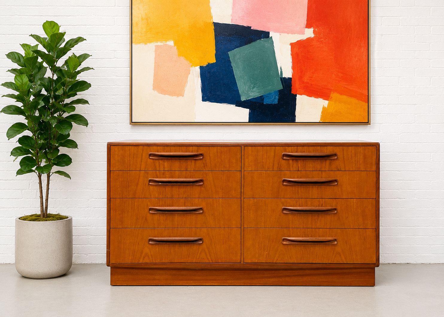 double dresser modern TEAK Mid Century Modern Double DRESSER by G-Plan