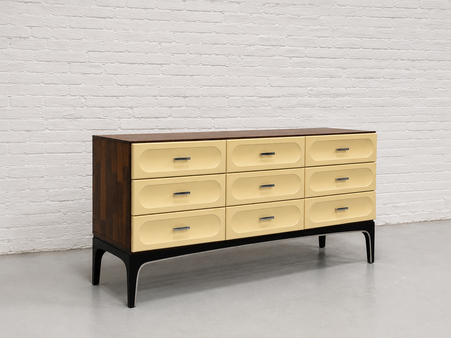 Mid Century Modern Plastic + ROSEWOOD CREDENZA | Long Loewy style