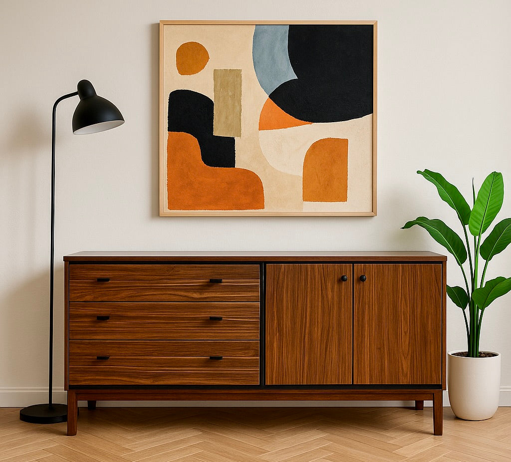 Mid Century Modern Long DRESSER / CREDENZA by American of
