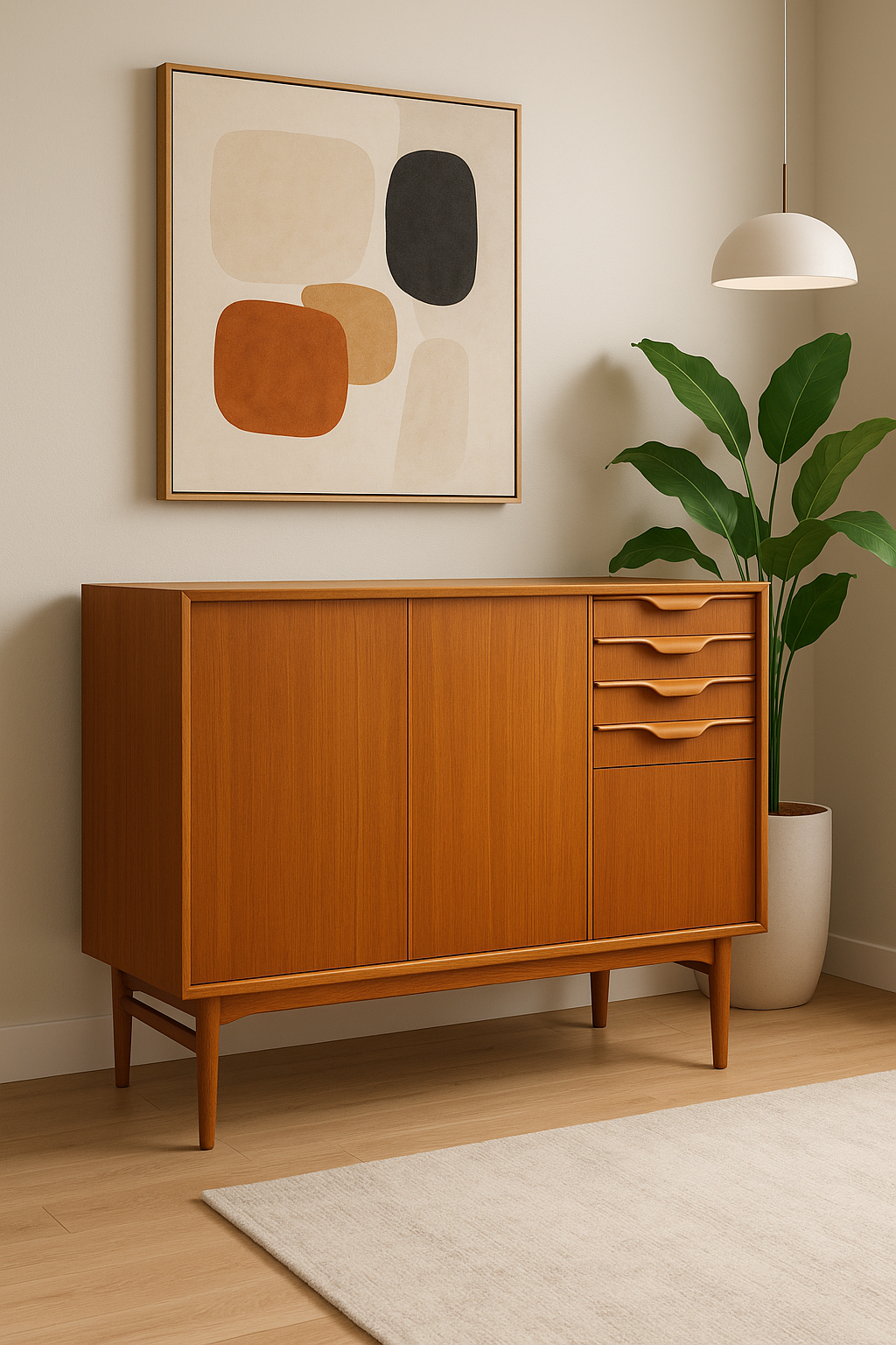 Mid Century Modern Swedish TEAK Highboard CREDENZA by Beril Fridhagen for Bodafors, 1960s