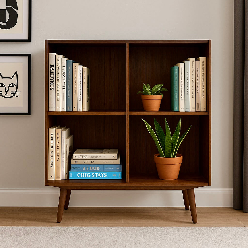 DANISH Mid Century Modern ROSEWOOD BOOKCASE / Vinyl Storage, c. 1960’s