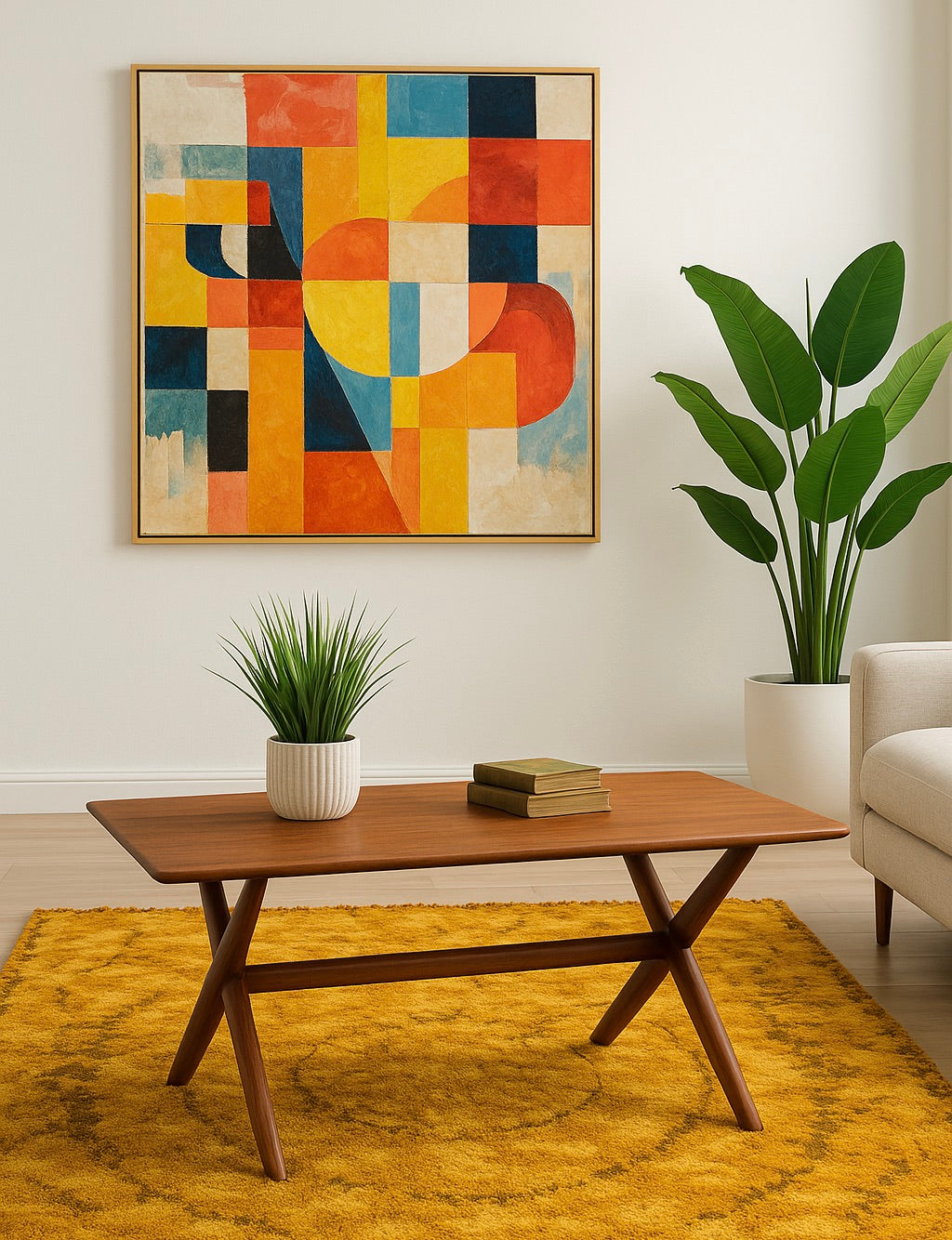 Simple + SLEEK Mid Century MODERN Teak COFFEE TABLE