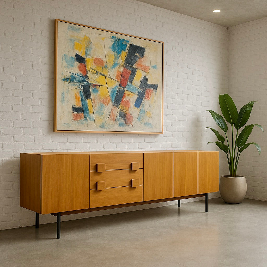 EXTRA LONG Mid Century Modern Rosewood CREDENZA / Sideboard, c. 1960s
