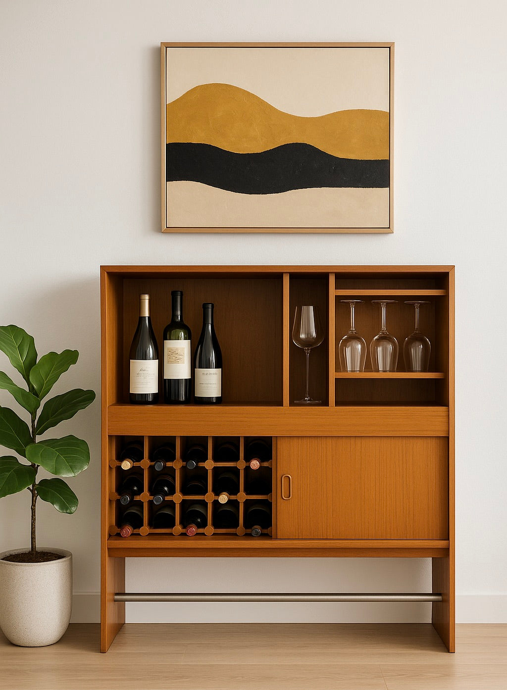 DANISH Mid Century Modern TEAK Dry BAR attributed to Erik Buch, c. 1960's