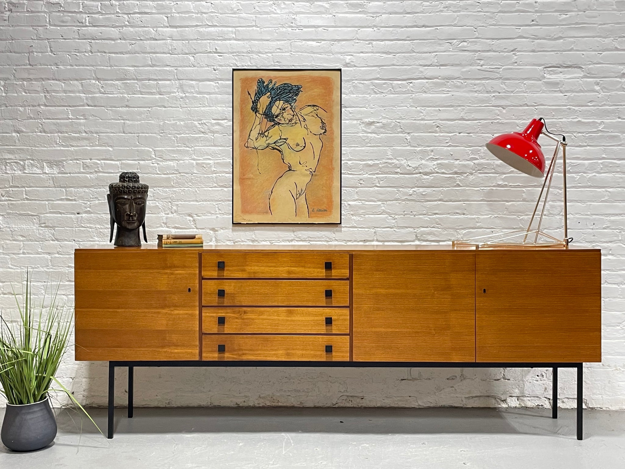 人気商品ランキング Teak MODERN Century Mid Long Extra CREDENZA c Sideboard, / ジャケット・アウター