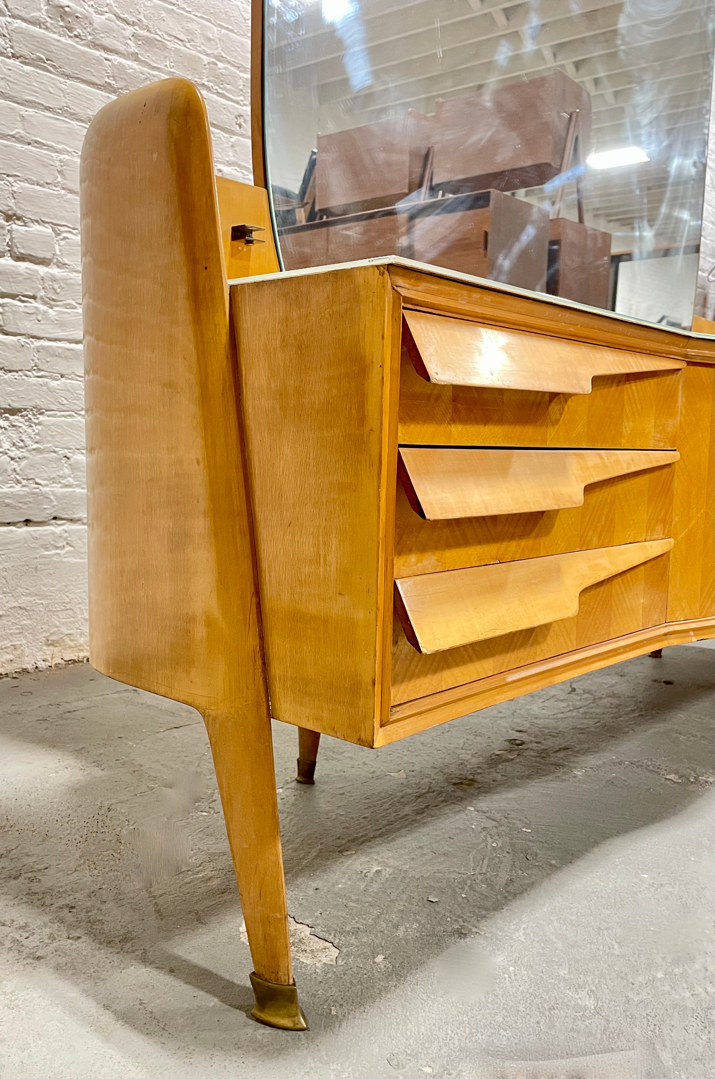 mid century modern maple dresser Mid-Century Modern Four Drawer Dresser