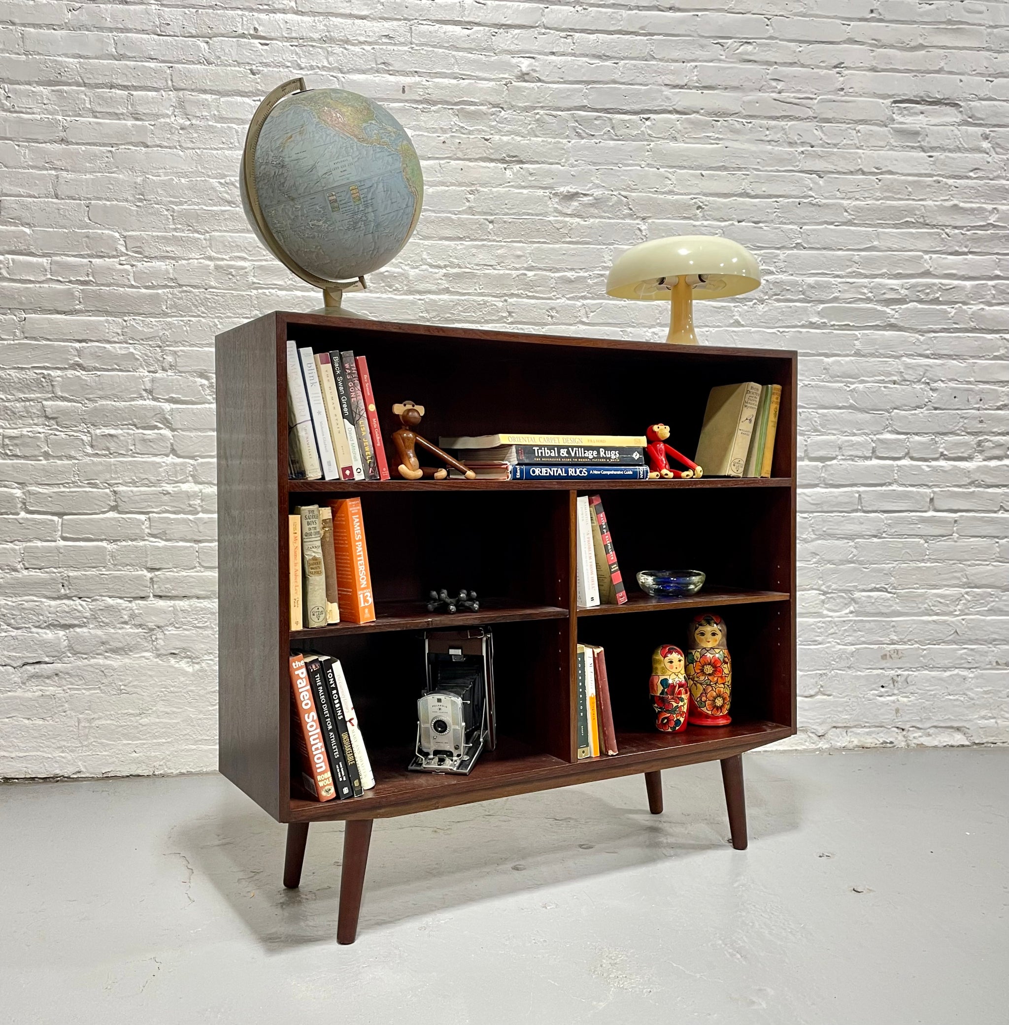 midcentury額 DANISH Mid Century Modern ROSEWOOD BOOKCASE / Vinyl Storage