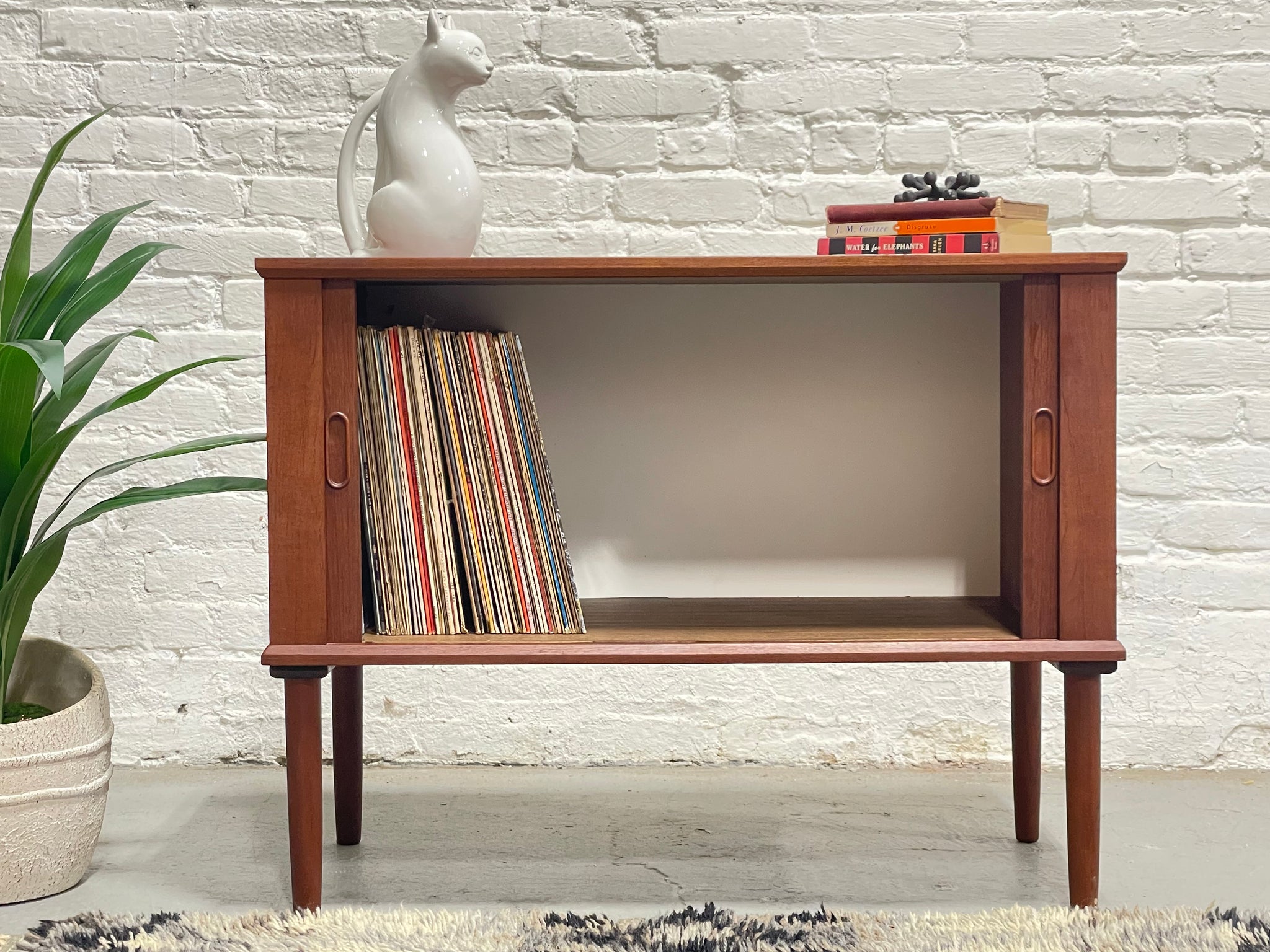 DANISH Mid Century MODERN Tambour Door Jr. Credenza / Vinyl Record