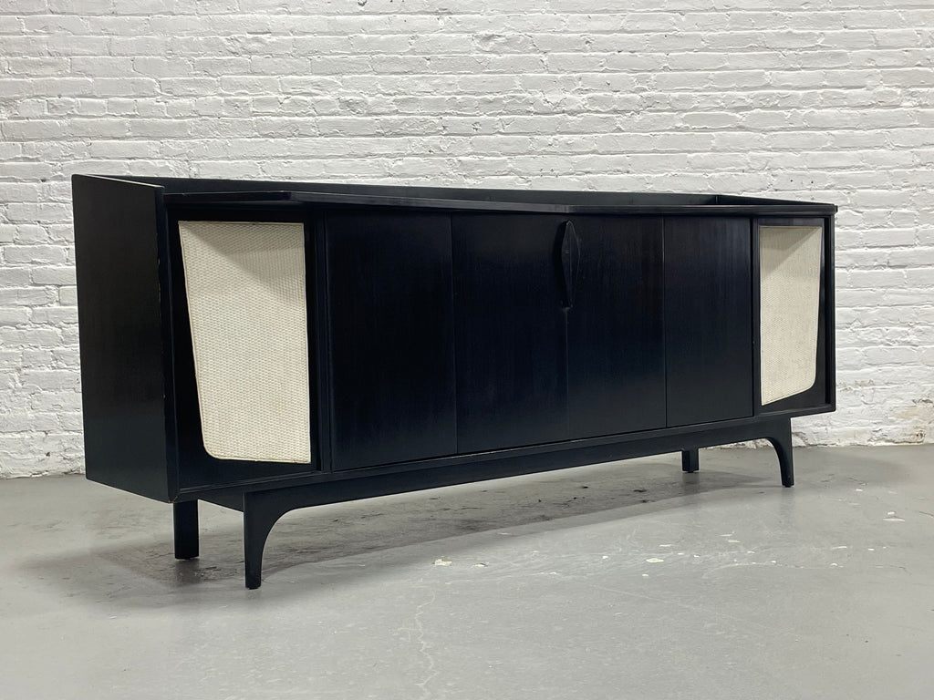 mid century modern audio stereo console italian gio ponti credenza sideboard danish speakers media stand tv stand