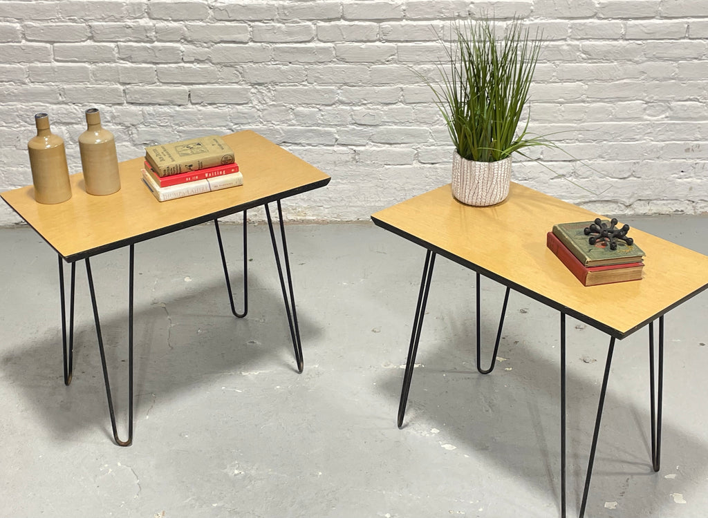 mcm mid century vintage end tables accent tables plant stands pair bedside tables nightstands