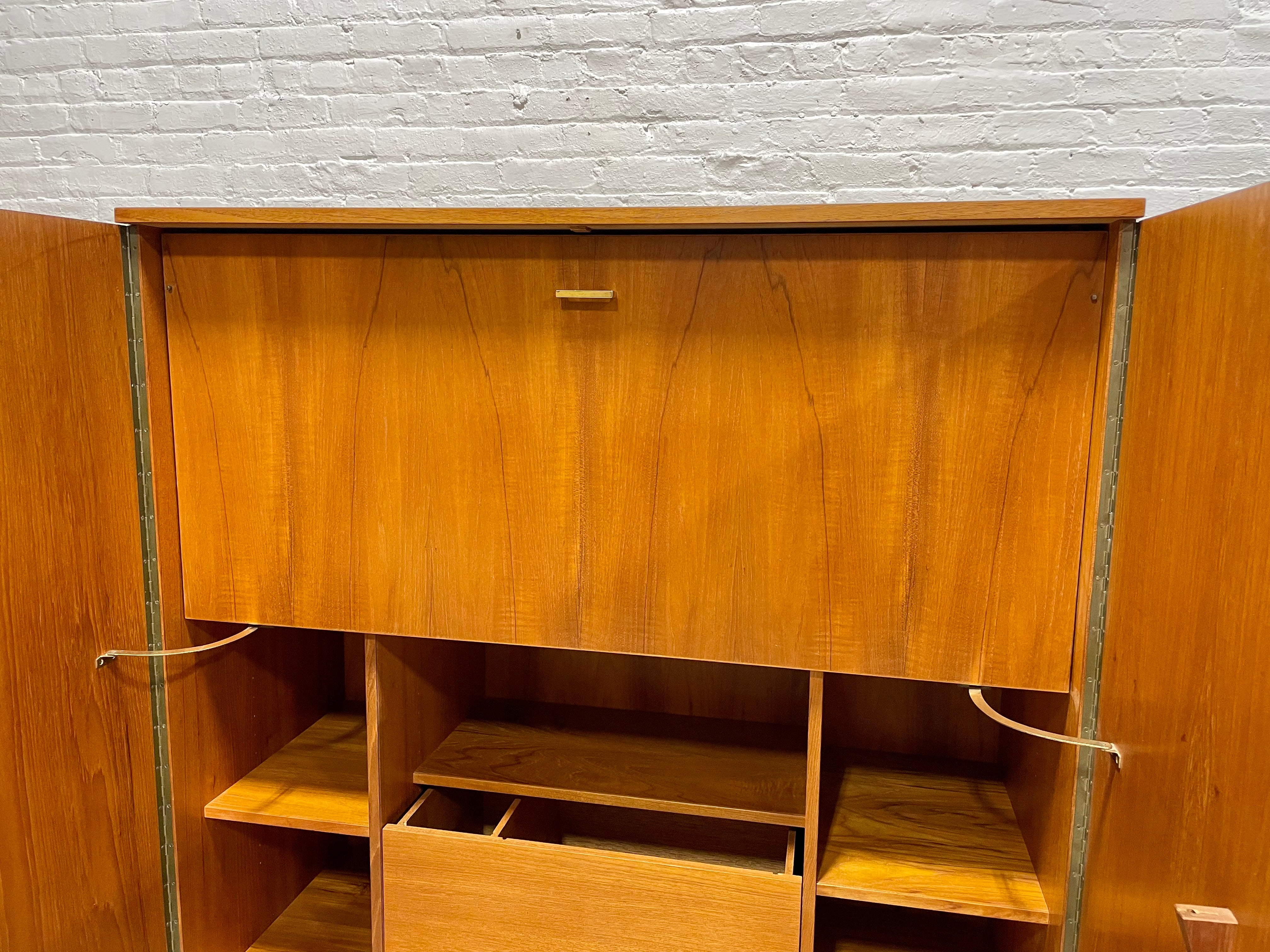 TEAK Mid Century Modern Danish "MAGIC BOX" Desk / Hideaway Secretary Desk