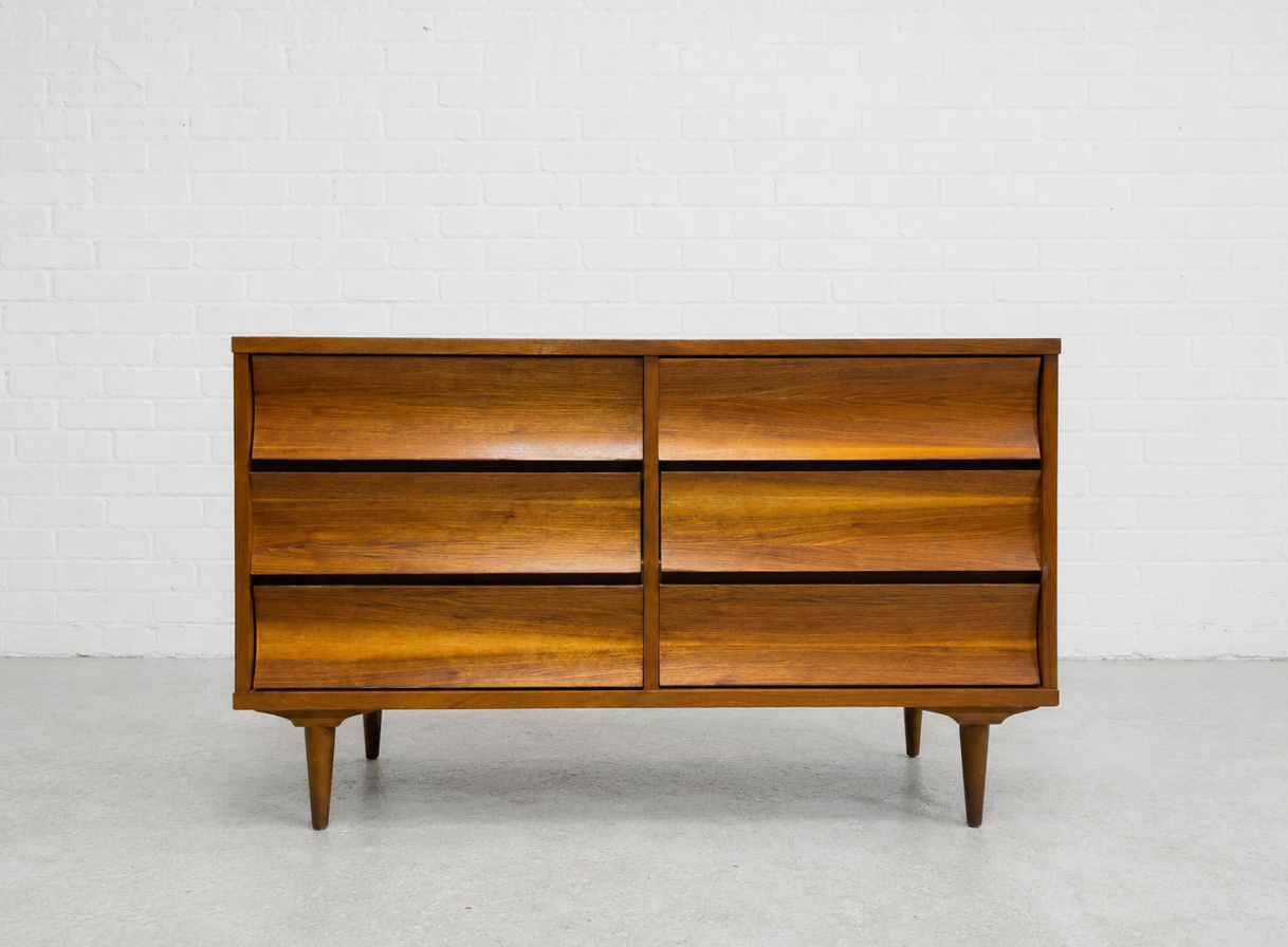 dresser for bedroom mid century modern Amish Hastingwood Mid-Century Modern Six Drawer Dresser