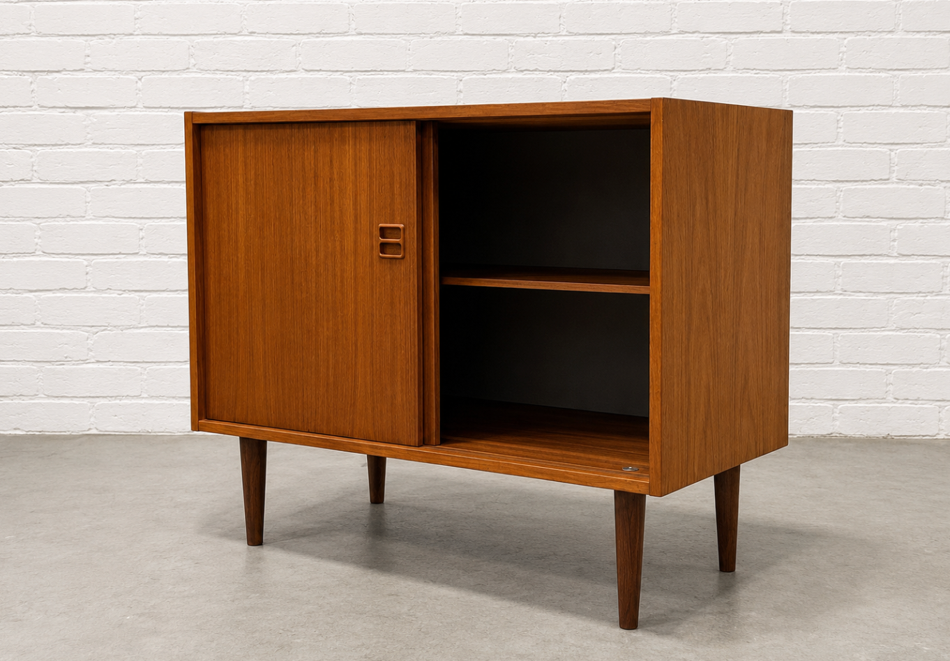 Mid Century Modern Teak Jr. CREDENZA | Danish STORAGE Entryway