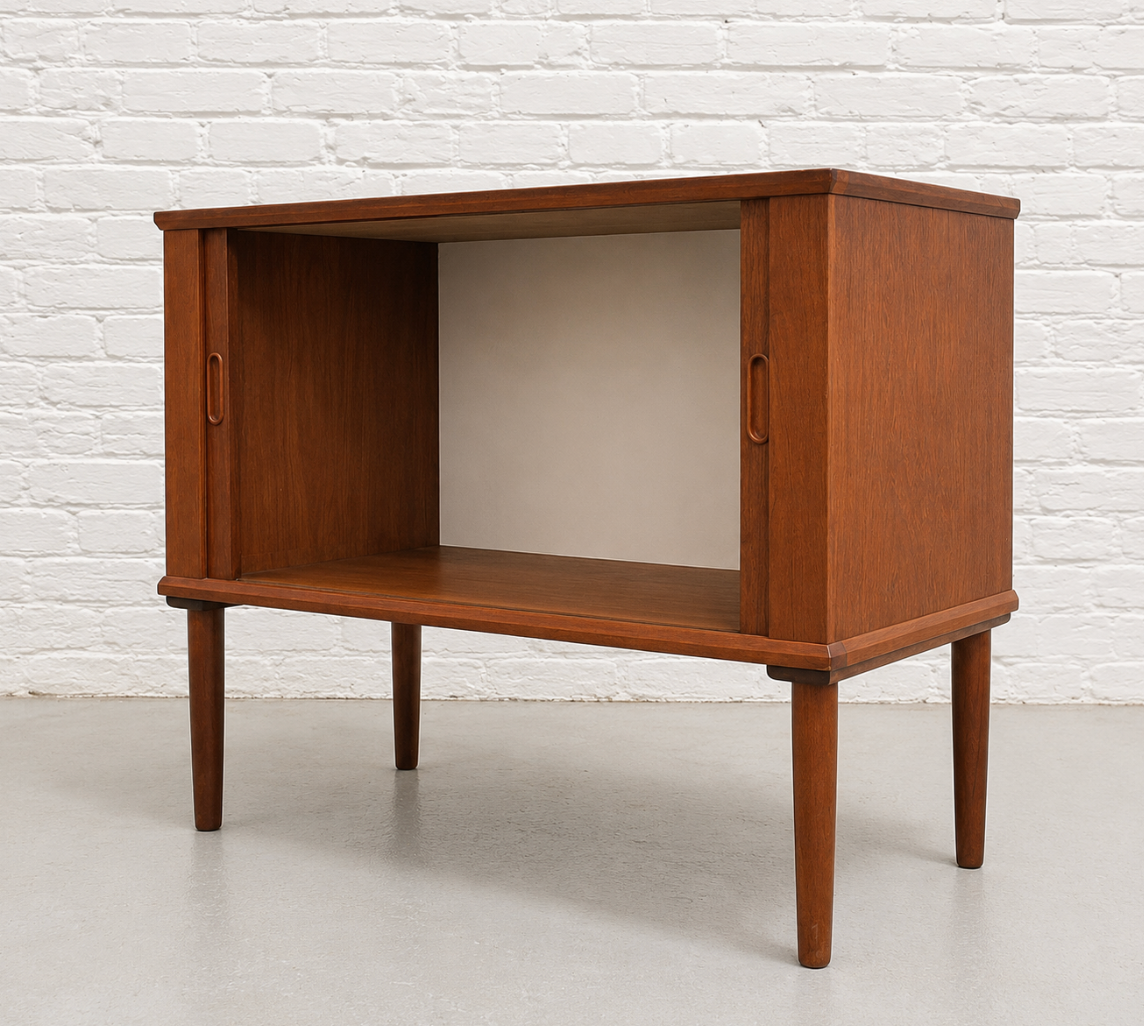 DANISH Mid Century MODERN Tambour Door Jr. Credenza / Vinyl Record
