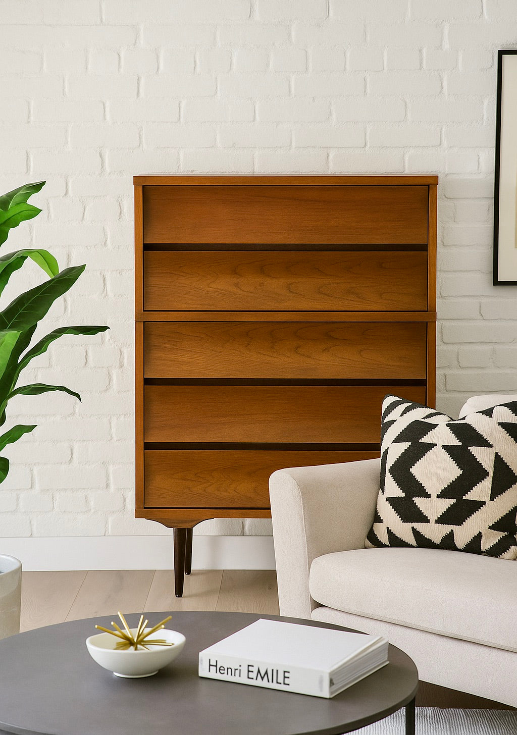 mid century modern tall dresser Unagusta Highboy Atomic Furnishing & Design Our Mid Mid Century Modern Scalloped Tall