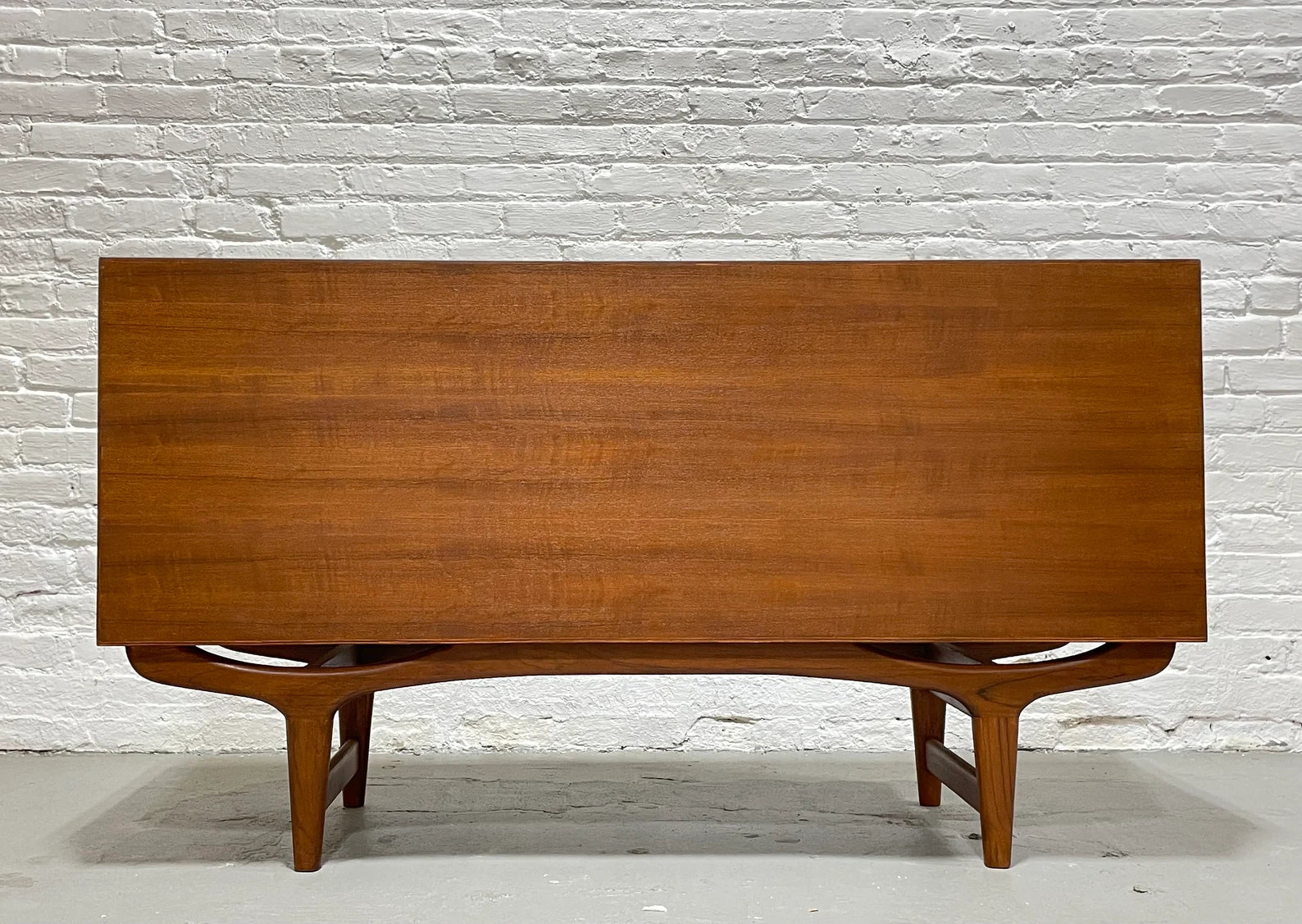 Apartment Sized Mid Century MODERN styled SCULPTED CREDENZA Apartment Sized Mid Century MODERN styled SCULPTED CREDENZA