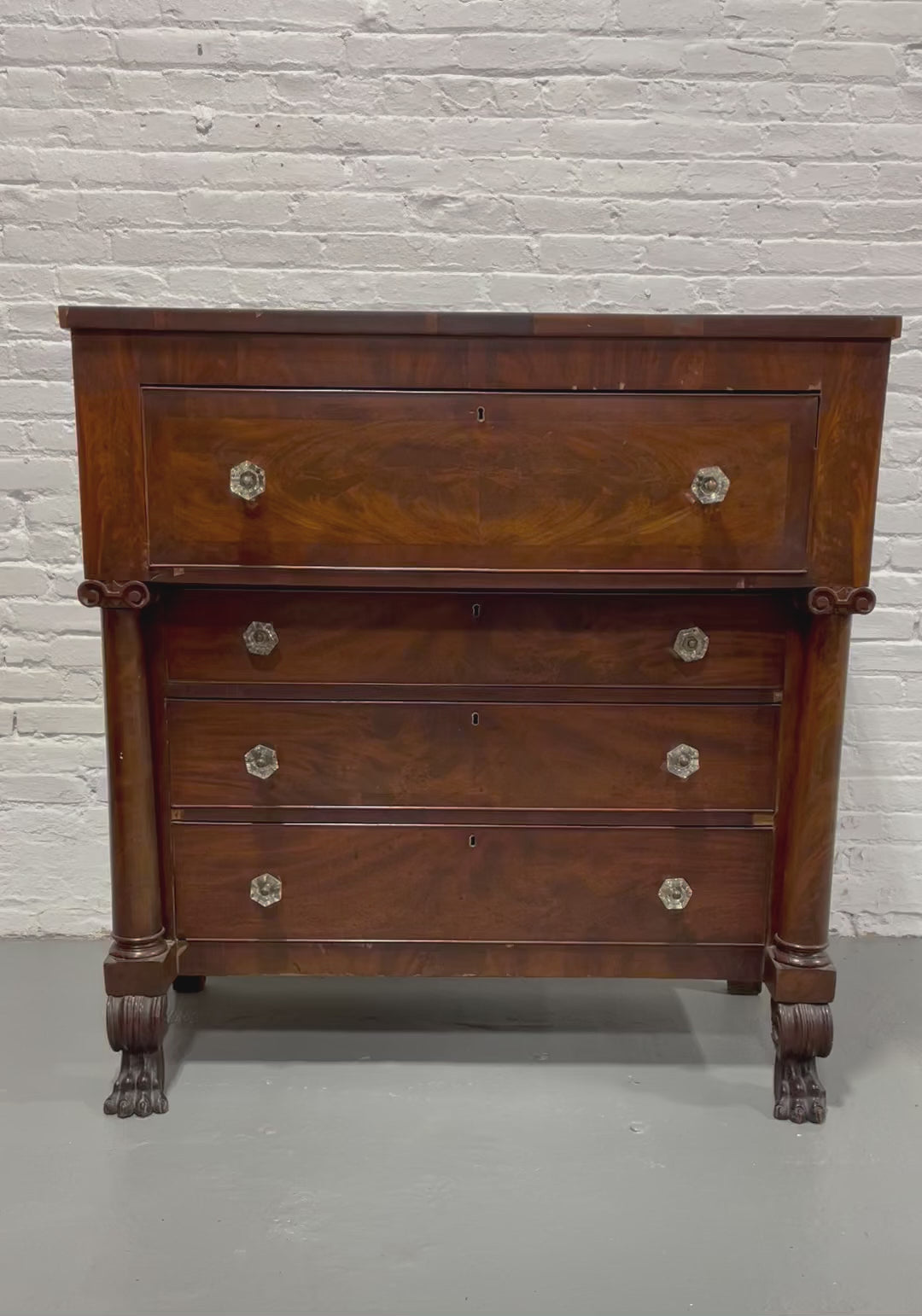 Antique Empire Period Mahogany Chest of Drawers, c. 1850’s