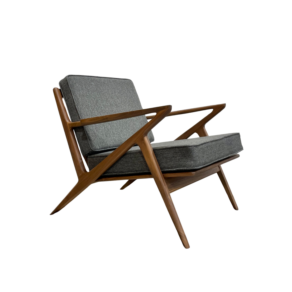 mid century modern z chair walnut handmade lounge armchair chair