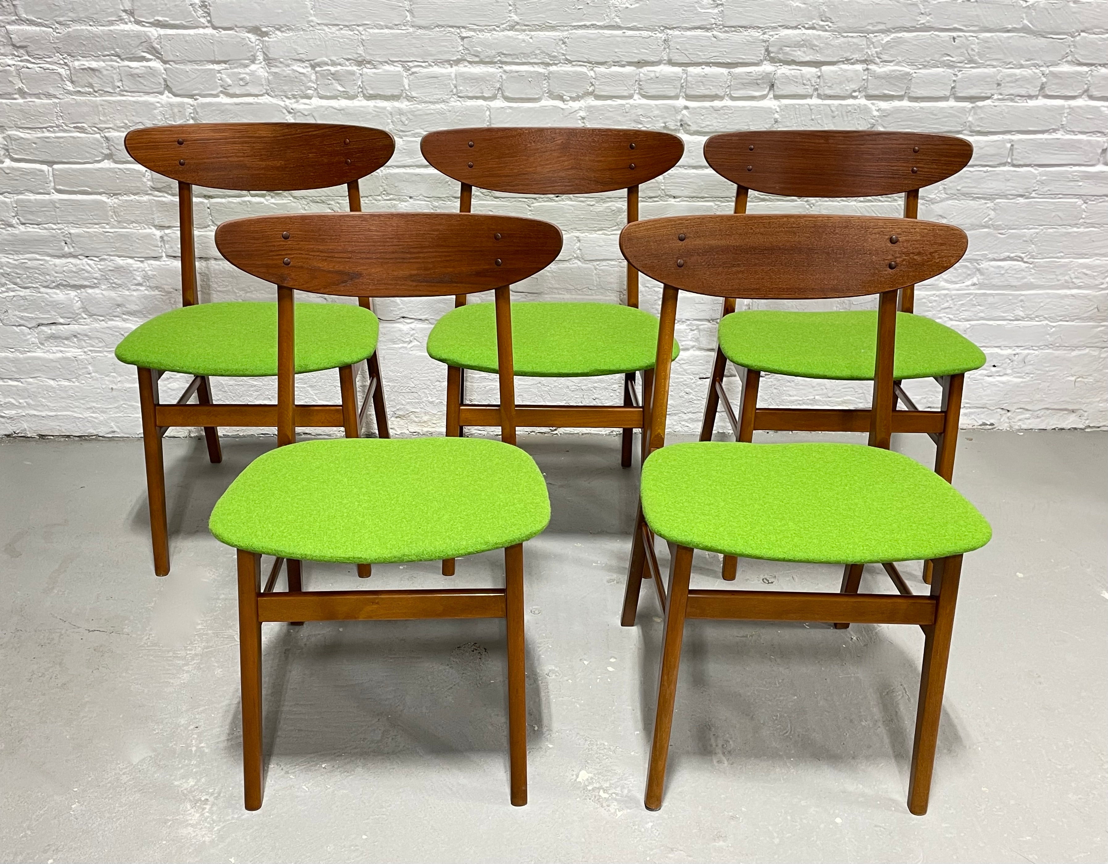 Mid Century MODERN Teak Danish DINING CHAIRS by Farstrup Mobler, Set of Five, c. 1960's