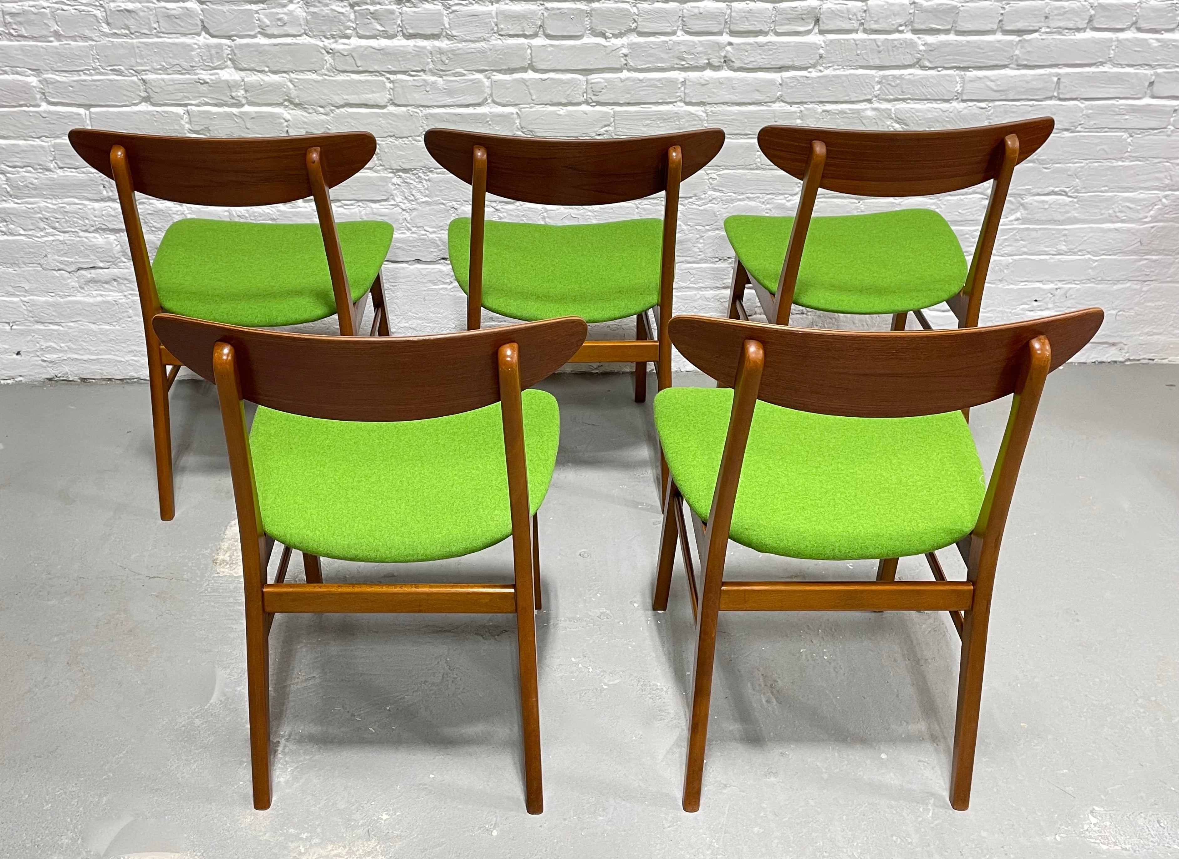 Mid Century MODERN Teak Danish DINING CHAIRS by Farstrup Mobler, Set of Five, c. 1960's