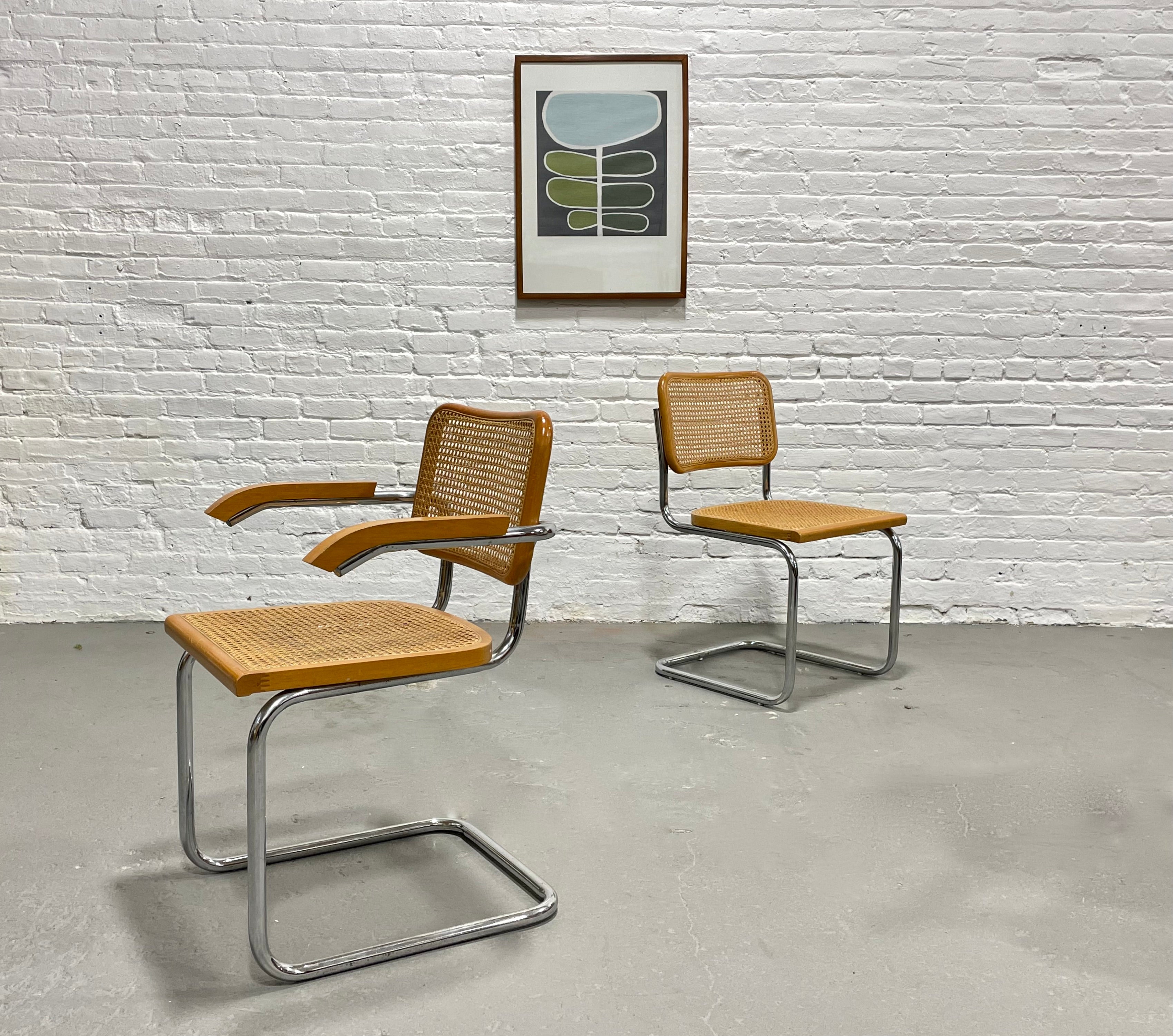 Marcel Breuer CESCA styled Mid Century Modern DINING CHAIRS, a Pair