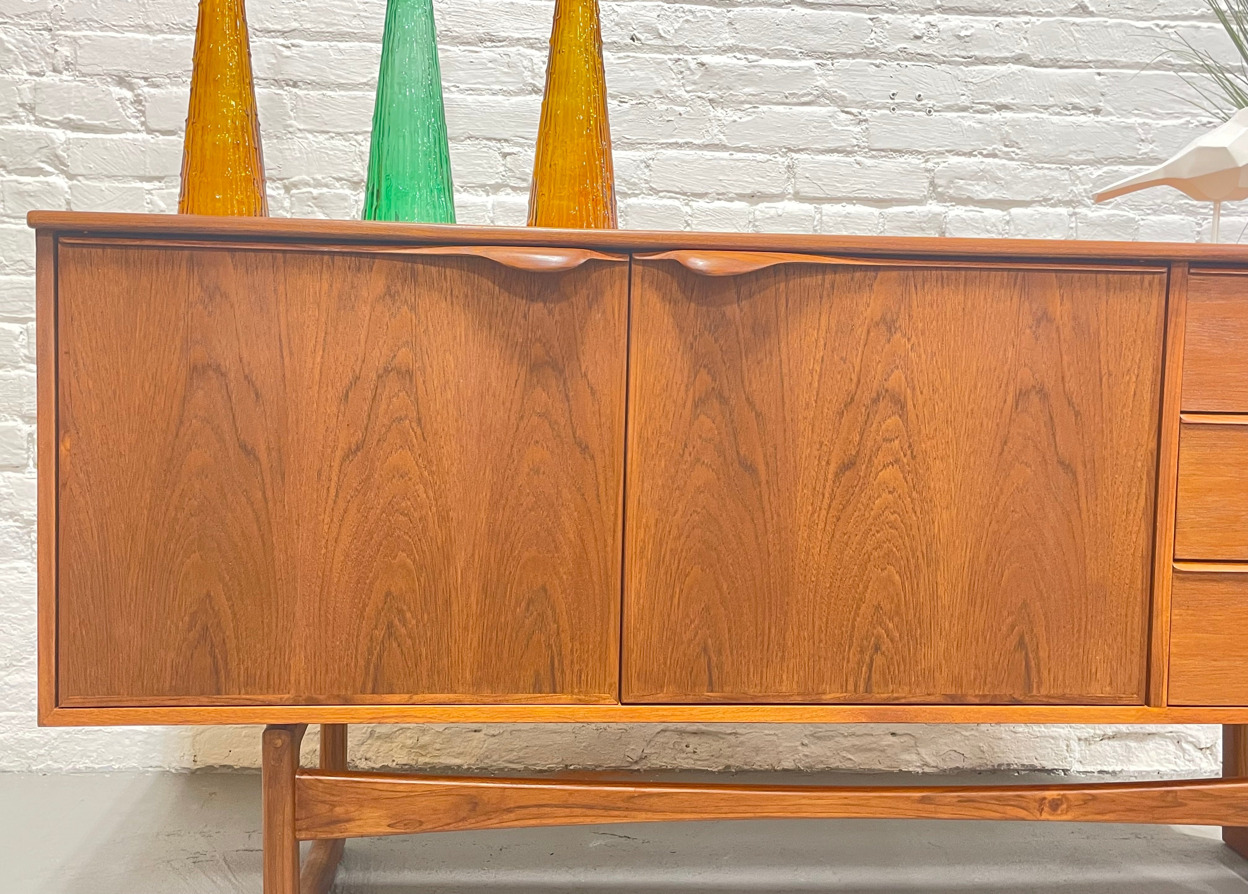SCULPTED Mid Century Modern Danish styled CREDENZA media stand