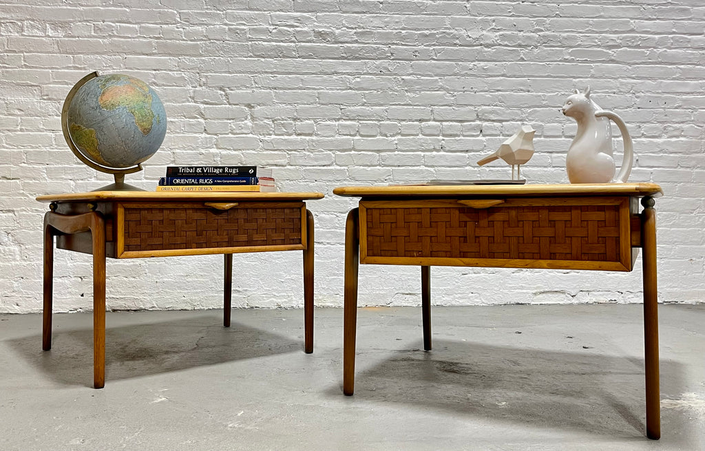 mid century modern lane perception end tables side tables bedside tables nightstands