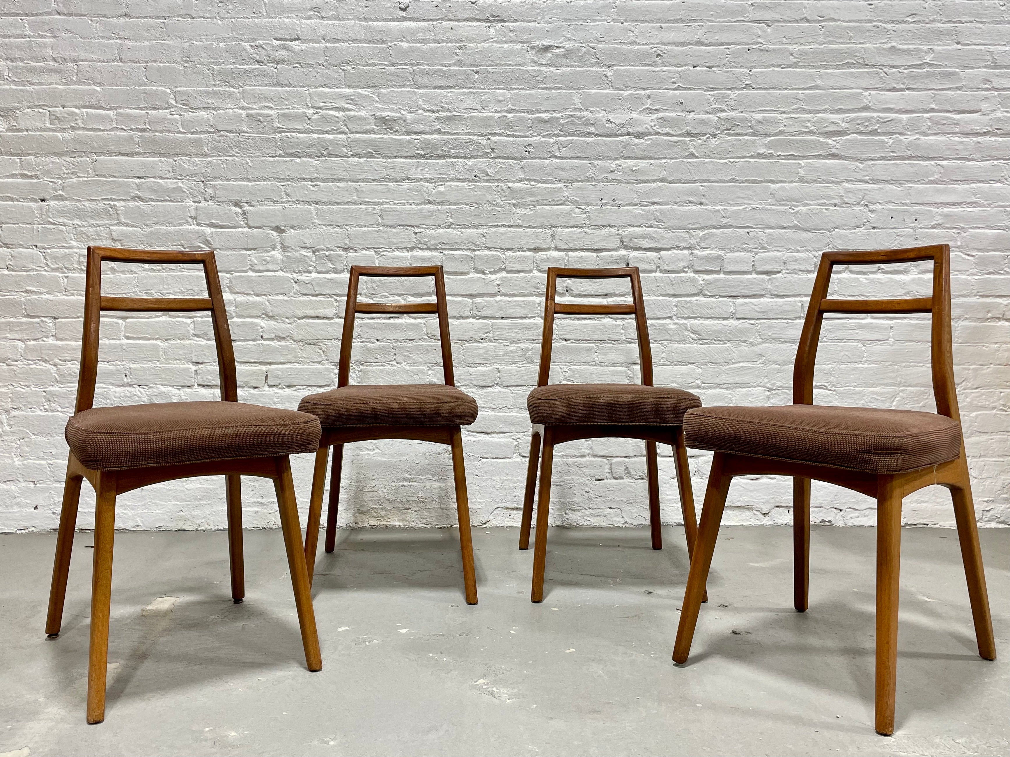 Mid Century MODERN Walnut DINING CHAIRS by Mel SMILOW, Set of 4