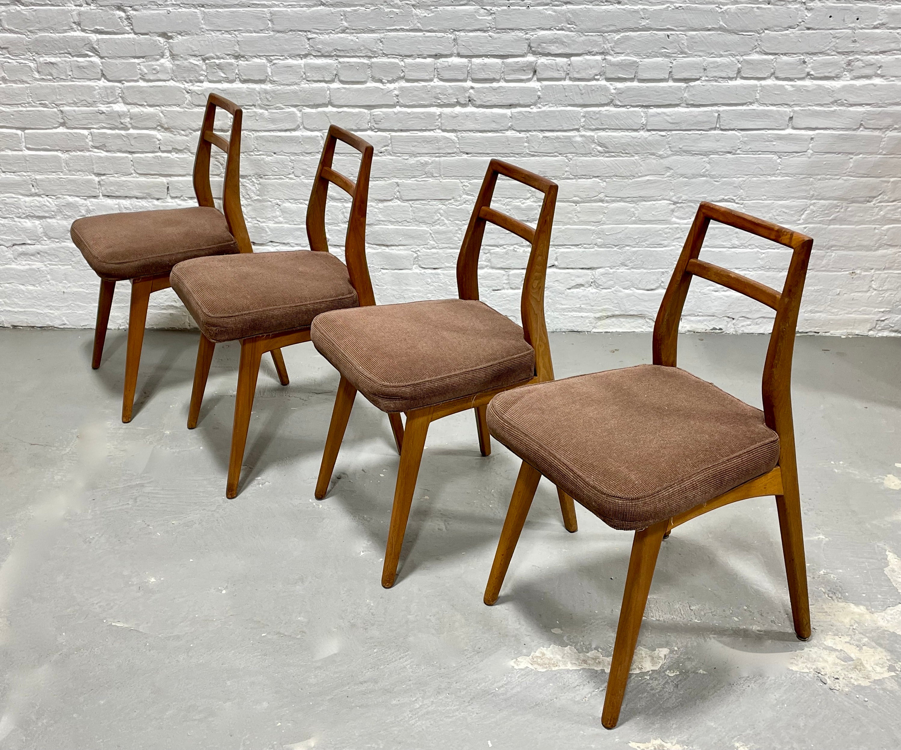 Mid Century MODERN Walnut DINING CHAIRS by Mel SMILOW, Set of 4